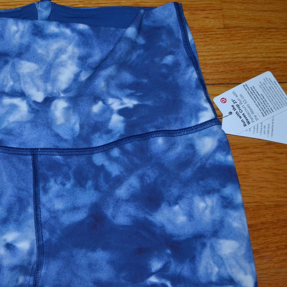 Women’s lululemon ‘Run with the Waves Crop 21” KPBM’ pants, size 6 - NEW - Picture 3 of 6